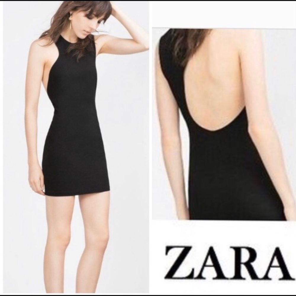 Zara open back dress